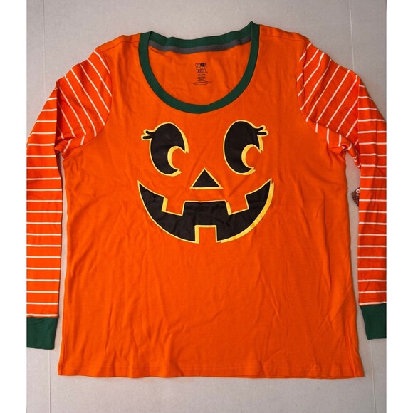 Jack-o’-lantern Halloween Long Sleeve Shirt Sz XXL (fits more like L) NWT (Bx 7) - Picture 1 of 8